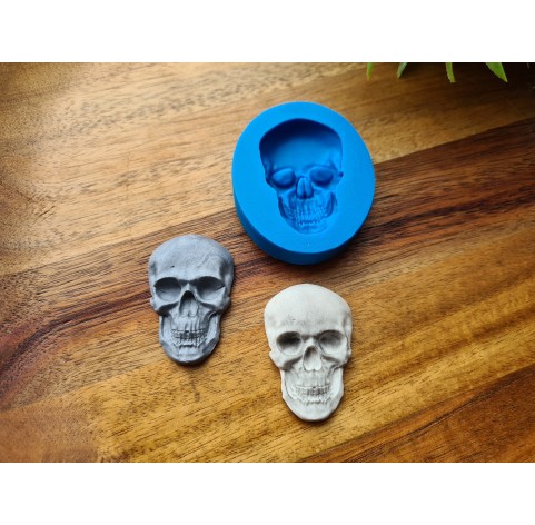 Silicone mold, Skull, style 3, ~ 2.9*4.4 cm, H:0.8 cm