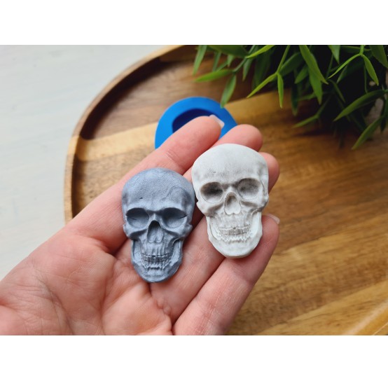 Silicone mold, Skull, style 3, ~ 2.9*4.4 cm, H:0.8 cm