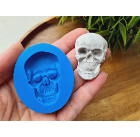 Silicone mold, Skull, style 3, ~ 2.9*4.4 cm, H:0.8 cm