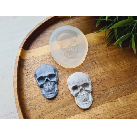 Silicone mold, Skull, style 3, ~ 2.9*4.4 cm, H:0.8 cm