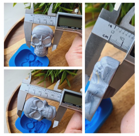 Silicone mold, Skull, style 4, ~ 3.4*5 cm, H:1.5 cm