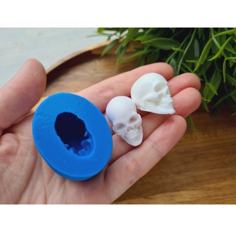 Silicone mold, Skull, style 5, ~ 0.7*1 cm, H:0.5 cm