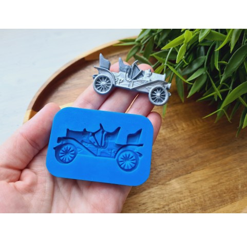 Silicone mold, Retro car, ~ 2.7*5.6 cm, H:0.5 cm