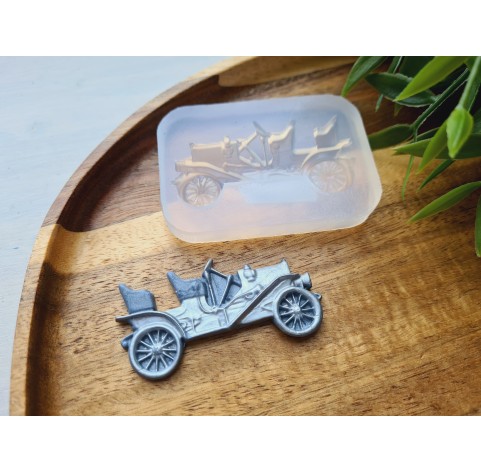 Silicone mold, Retro car, ~ 2.7*5.6 cm, H:0.5 cm