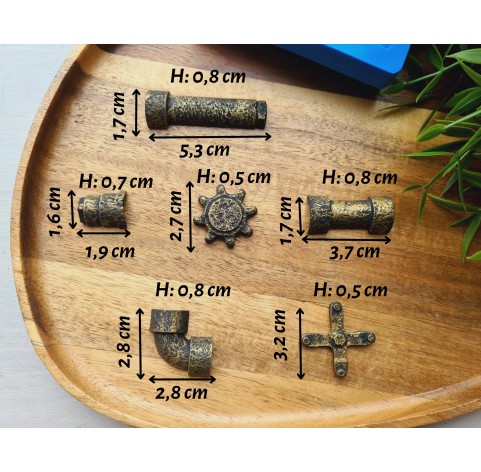Silicone mold, Pipe, 6 elements, ~ 1.6*5.3 cm, H:0.5-0.8 cm