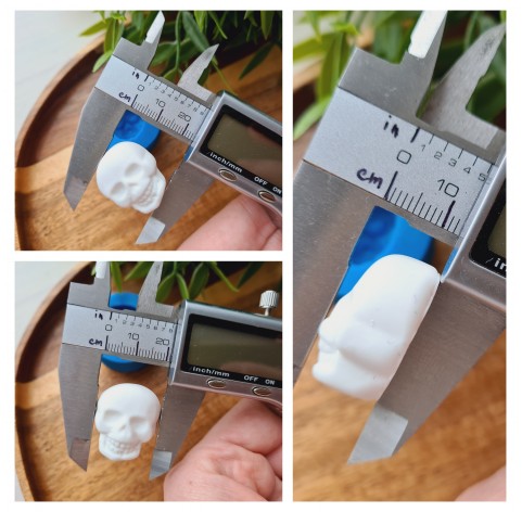 Silicone mold, Skull, style 8, ~ 2.1*2.4 cm, H:1.3 cm