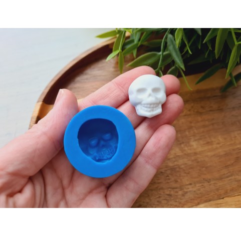 Silicone mold, Skull, style 8, ~ 2.1*2.4 cm, H:1.3 cm