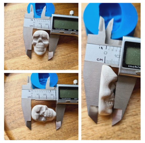 Silicone mold, Skull, style 10, ~ 2.2*3.2 cm, H:2 cm