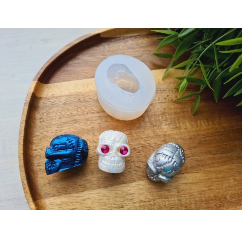 Silicone mold, Skull, style 11, ~ 2.3*3.2 cm, H:2.6 cm