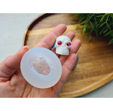 Silicone mold, Skull, style 11, ~ 2.3*3.2 cm, H:2.6 cm