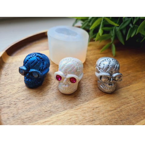 Silicone mold, Skull, style 11, ~ 2.3*3.2 cm, H:2.6 cm