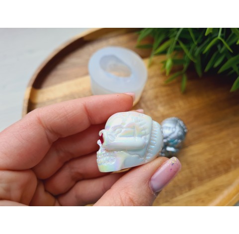 Silicone mold, Skull, style 11, ~ 2.3*3.2 cm, H:2.6 cm