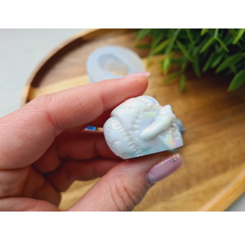 Silicone mold, Skull, style 11, ~ 2.3*3.2 cm, H:2.6 cm