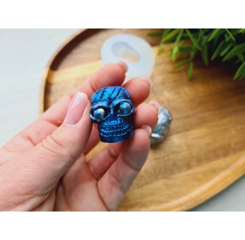 Silicone mold, Skull, style 11, ~ 2.3*3.2 cm, H:2.6 cm