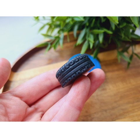 Silicone mold, Wheel, style 2, ~ Ø 3 cm, H:1.3 cm