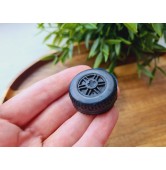 Silicone mold, Wheel, style 2, ~ Ø 3 cm, H:1.3 cm