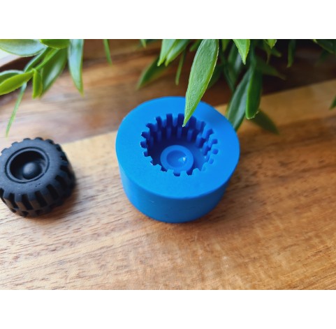 Silicone mold, Wheel, style 3, ~ Ø 2.1 cm, H:1.1 cm