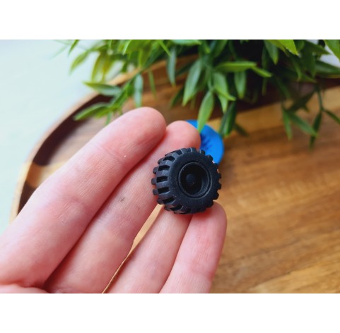 Silicone mold, Wheel, style 3, ~ Ø 2.1 cm, H:1.1 cm