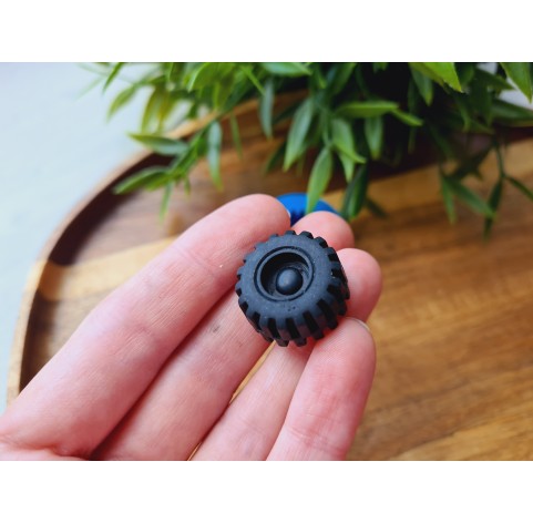 Silicone mold, Wheel, style 3, ~ Ø 2.1 cm, H:1.1 cm