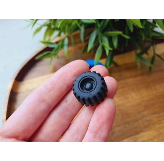 Silicone mold, Wheel, style 3, ~ Ø 2.1 cm, H:1.1 cm