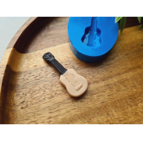 Silicone mold, Guitar, style 1, ~ 1.3*3.5 cm, H:0.4 cm