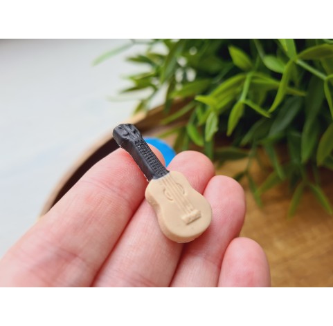 Silicone mold, Guitar, style 1, ~ 1.3*3.5 cm, H:0.4 cm