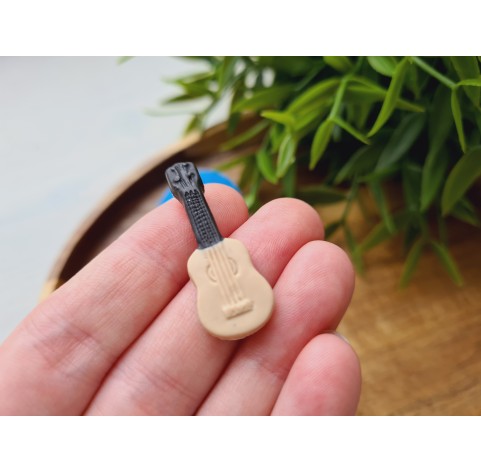Silicone mold, Guitar, style 1, ~ 1.3*3.5 cm, H:0.4 cm