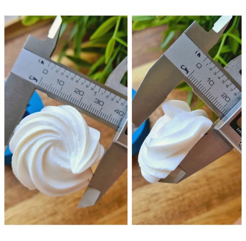 Silicone mold, Meringue, style 6, ~ Ø 4 cm, H:2.3 cm