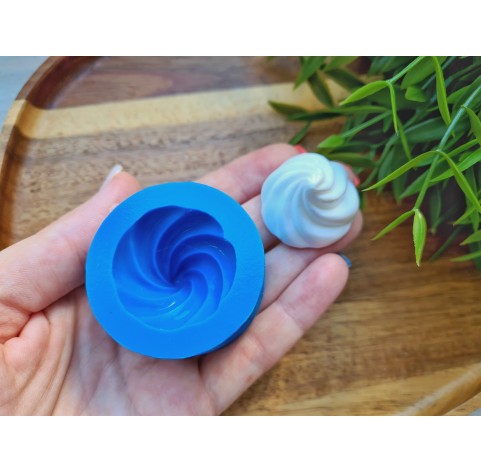 Silicone mold, Meringue, style 13, ~ Ø 3.1 cm, H:2.3 cm