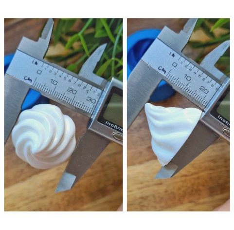 Silicone mold, Meringue, style 13, ~ Ø 3.1 cm, H:2.3 cm