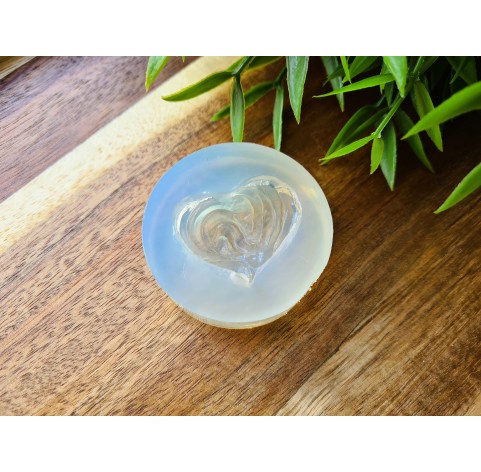 Silicone mold, Meringue, style 14, heart, ~ 2.8*3.3 cm, H:1.3 cm