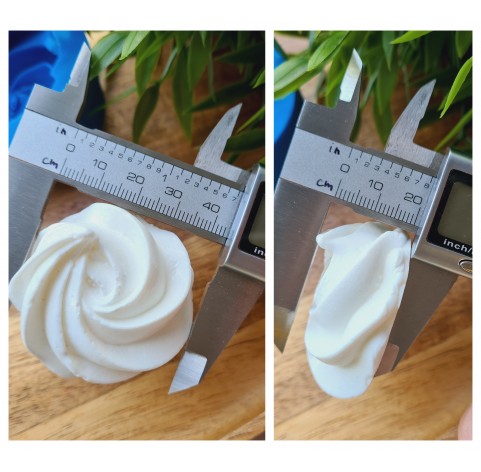 Silicone mold, Meringue, style 16, ~ Ø 4.4 cm, H:2.1 cm