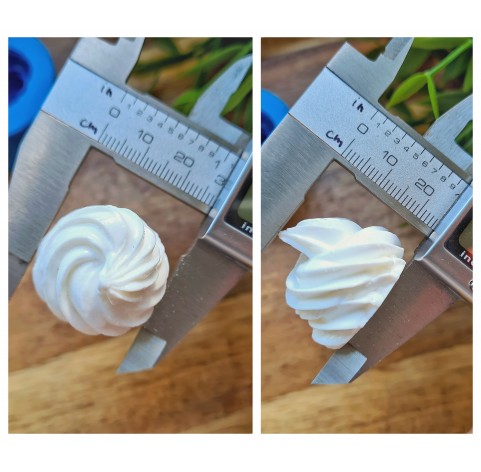 Silicone mold, Meringue, style 19, ~ Ø 2.8 cm, H:2.5 cm