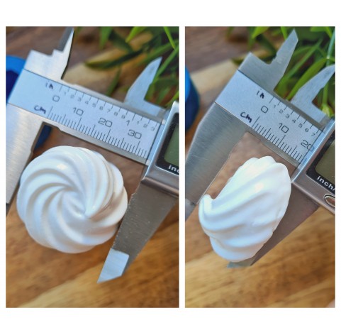 Silicone mold, Meringue, style 20, ~ Ø 3.4 cm, H:1.9 cm