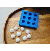 Silicone mold, Meringue, style 33, set, 9 elements, ~ Ø 1.5 cm, H:0.9 cm