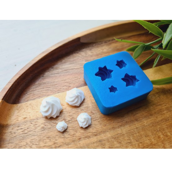 Silicone mold, Meringue, style 36, ~ Ø 0.6-1.3 cm, H:0.3-0.9 cm