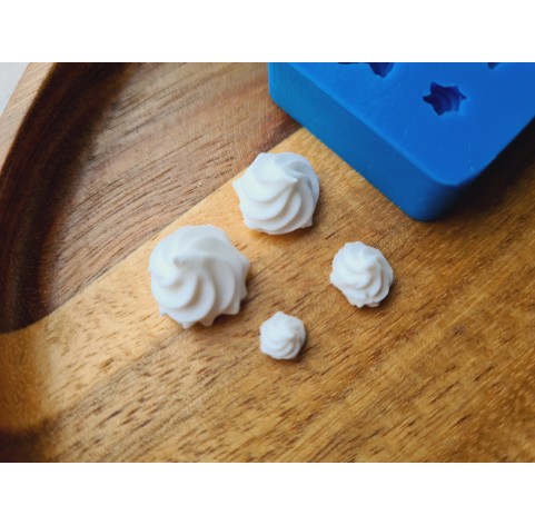 Silicone mold, Meringue, style 36, ~ Ø 0.6-1.3 cm, H:0.3-0.9 cm