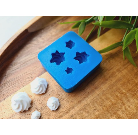 Silicone mold, Meringue, style 36, ~ Ø 0.6-1.3 cm, H:0.3-0.9 cm