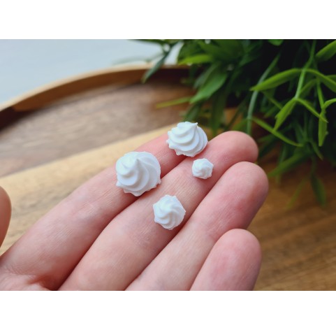 Silicone mold, Meringue, style 36, ~ Ø 0.6-1.3 cm, H:0.3-0.9 cm