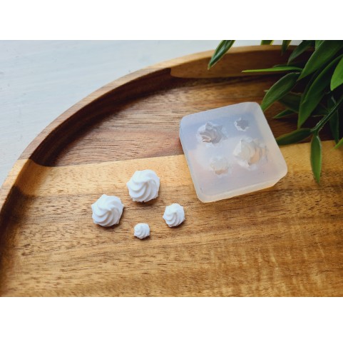 Silicone mold, Meringue, style 36, ~ Ø 0.6-1.3 cm, H:0.3-0.9 cm