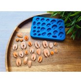 Silicone mold, Salmon slice, 1:6 miniature, 24 elements, ~ 0.7-1.8 cm, H:0.3 cm