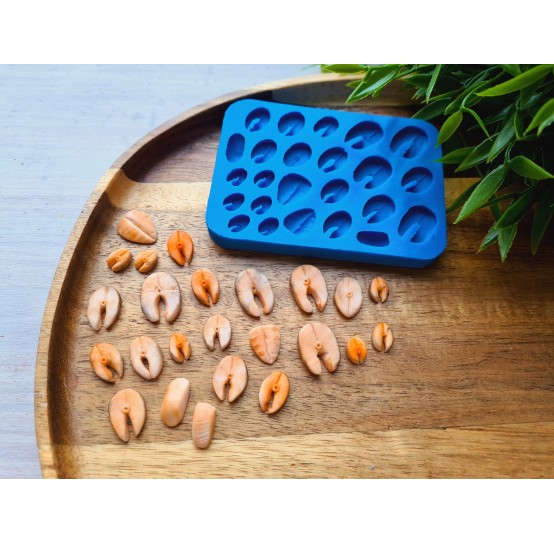 Silicone mold, Salmon slice, 1:6 miniature, 24 elements, ~ 0.7-1.8 cm, H:0.3 cm
