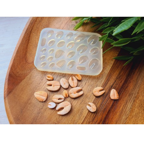 Silicone mold, Salmon slice, 1:6 miniature, 24 elements, ~ 0.7-1.8 cm, H:0.3 cm