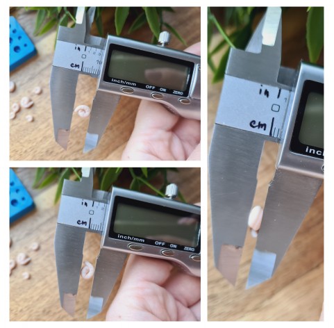 Silicone mold, Shrimp, 1:12 scale, style 2, 24 elements, ~ 0.7-1.8 cm, H:0.3 cm