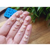 Silicone mold, Shrimp, 1:12 scale, style 2, 24 elements, ~ 0.7-1.8 cm, H:0.3 cm