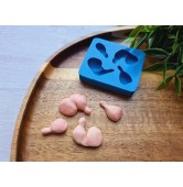 Silicone mold, Chicken legs, 1:6 scale, style 2, 4 elements, ~ 1.1-2.4 cm, H:0.5-0.7 cm