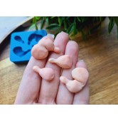 Silicone mold, Chicken legs, 1:6 scale, style 2, 4 elements, ~ 1.1-2.4 cm, H:0.5-0.7 cm