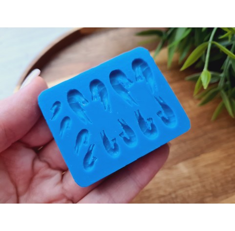 Silicone mold, Lobster, scale 1:12, style 1, 12 elements, ~ 0.4-1.8 cm, H:0.2 cm