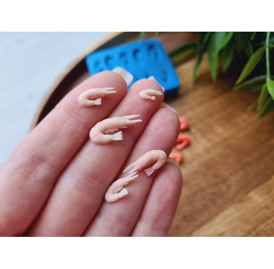 Silicone mold, Lobster, scale 1:12, style 1, 12 elements, ~ 0.4-1.8 cm, H:0.2 cm