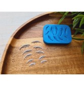 Silicone mold, Shrimp, 1:12 scale, style 4, 10 elements, ~ 0.1-1.7 cm, H:0.1 cm